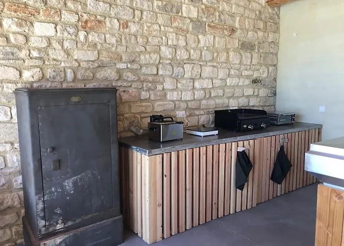 Mas Piralet Ardeche En Pierre Piscine 6*12 Pool House Equipe فندق *